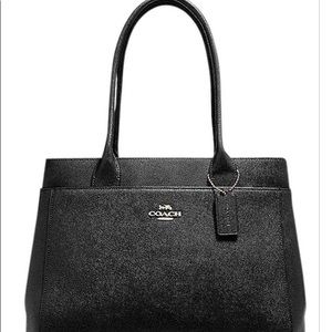 Coach Shoulder Bag New Casey Black Leather Tote